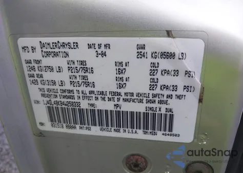 2004 Jeep Liberty Sport из США, поврежденный, VIN 1J4GL48K84W258332